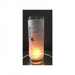 Menükarte, beleuchtet